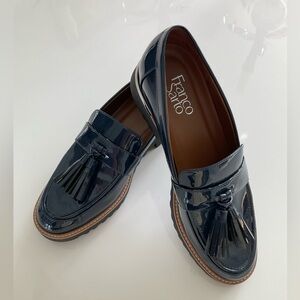 Franco Sarto Navy Carolynn Tassel Loafers